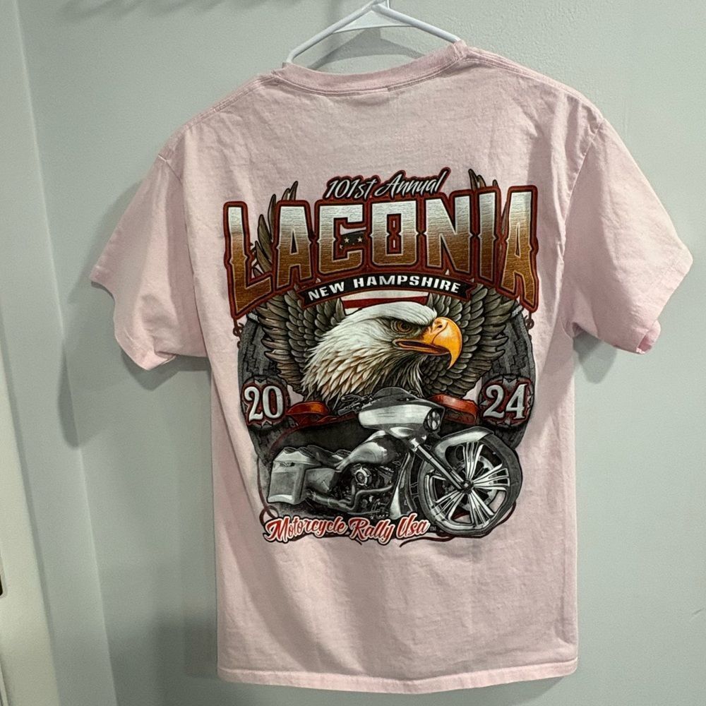 Laconia 2024 Rally Graphic Tee in Soft Pink